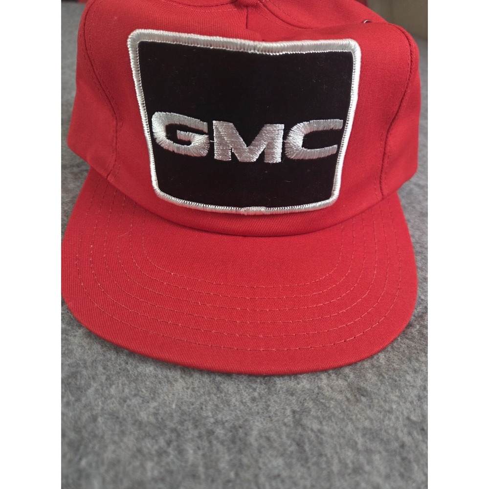 Vintage GMC Patch Red SnapBack Hat Made In USA